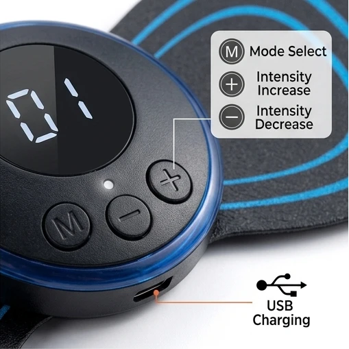 EMS Butterfly Portable Mini Massager (Full-Body Wireless Muscle Stimulator)
