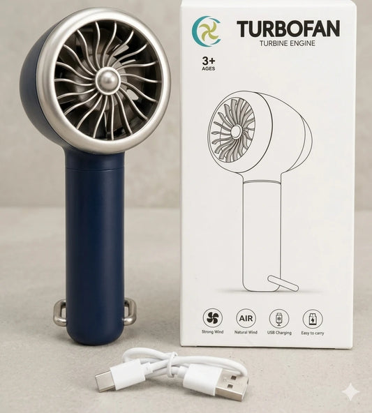 Ultra Jet Turbo Handheld Rechargeable Fan (High-Speed 3-Mode Cooling)