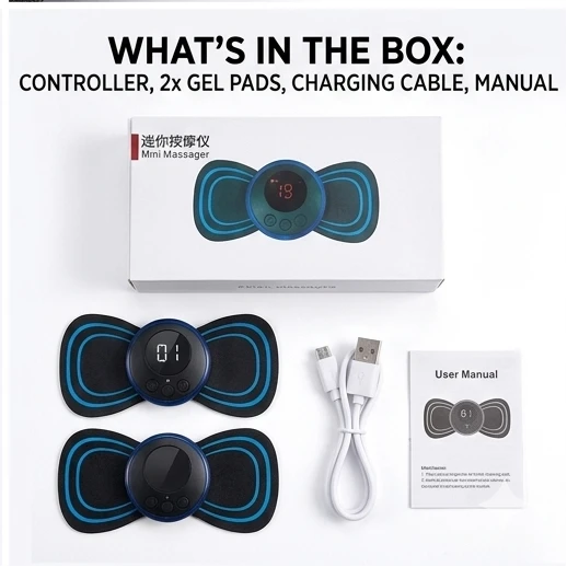 EMS Butterfly Portable Mini Massager (Full-Body Wireless Muscle Stimulator)