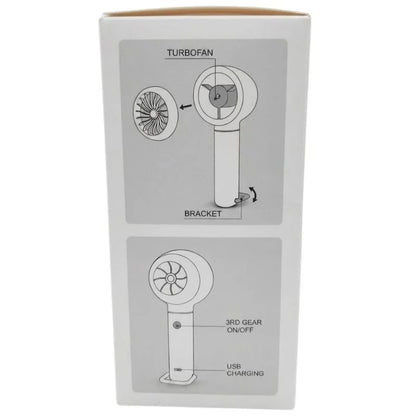 Ultra Jet Turbo Handheld Rechargeable Fan (High-Speed 3-Mode Cooling)