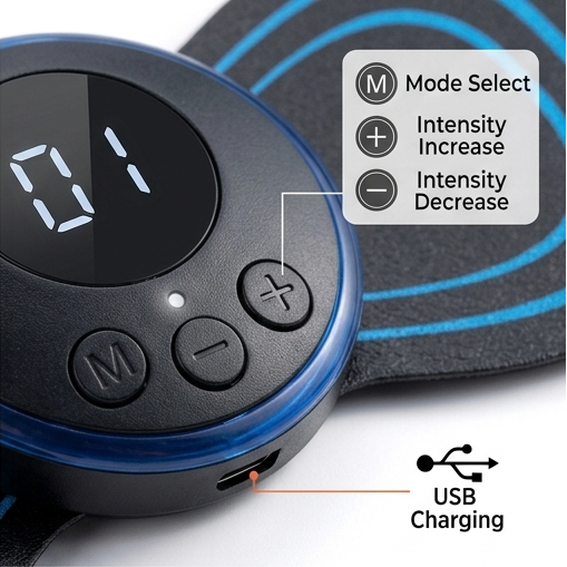 EMS Butterfly Portable Mini Massager (Full-Body Wireless Muscle Stimulator)