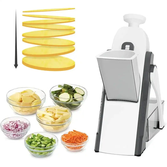 5-in-1 Manual Vegetable Cutter | Slice, Dice & Chop in Seconds