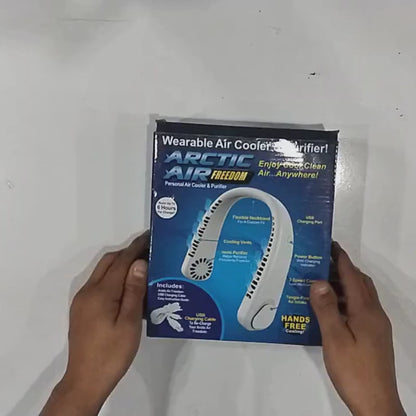 Arctic Air Freedom Wearable Neck Fan (Hands-Free 3-Speed Personal Cooler)