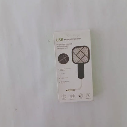 2-in-1 Portable Mini Electric Mosquito Swatter & Intelligent Bug Zapper Base