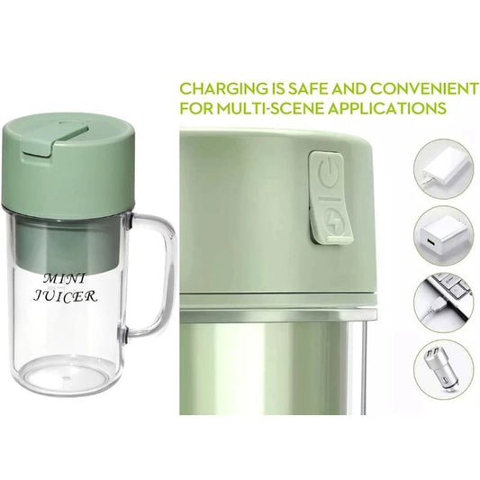 2-in-1 Portable Blender & Juicer Mug (6-Blade High Speed)