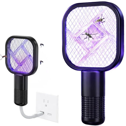 2-in-1 Portable Mini Electric Mosquito Swatter & Intelligent Bug Zapper Base