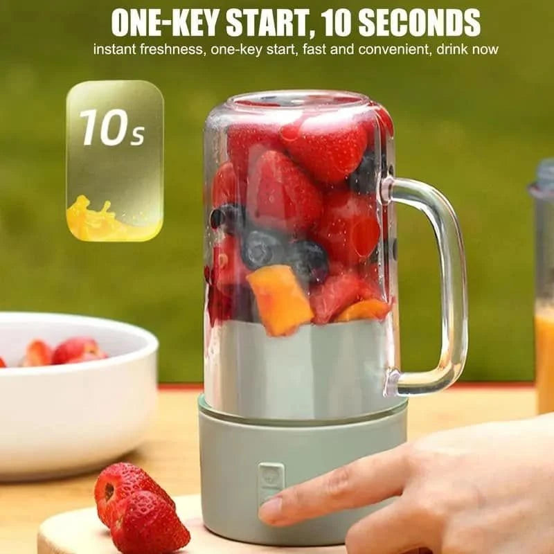2-in-1 Portable Blender & Juicer Mug (6-Blade High Speed)