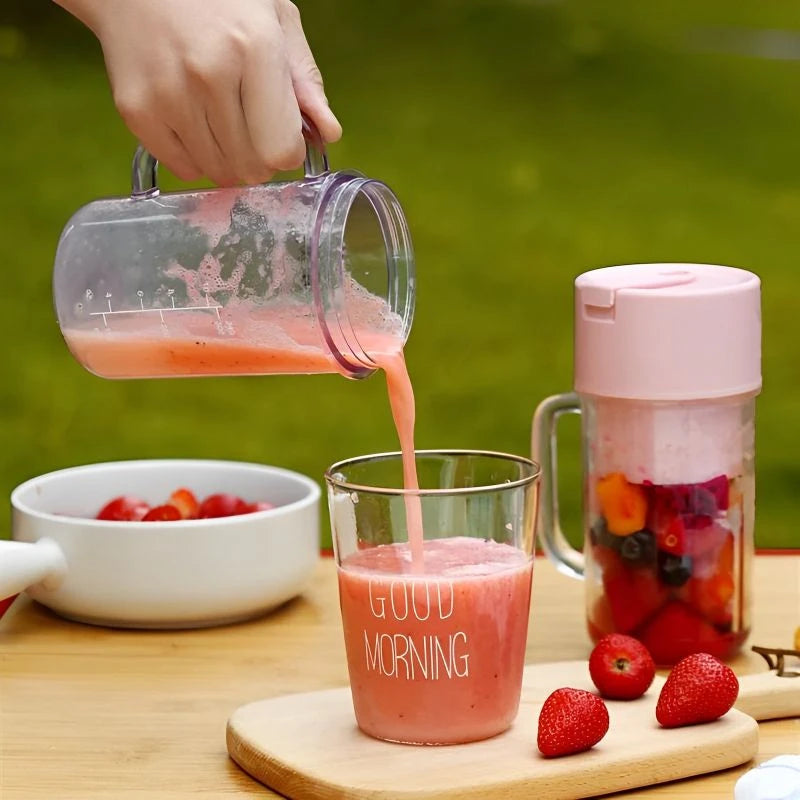 2-in-1 Portable Blender & Juicer Mug (6-Blade High Speed)