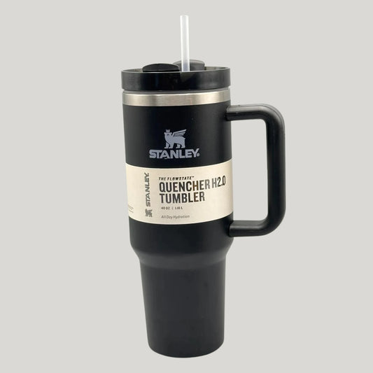 40 Oz Stainless Steel Vacuum Insulated Tumbler Mug (With Handle & Straw)