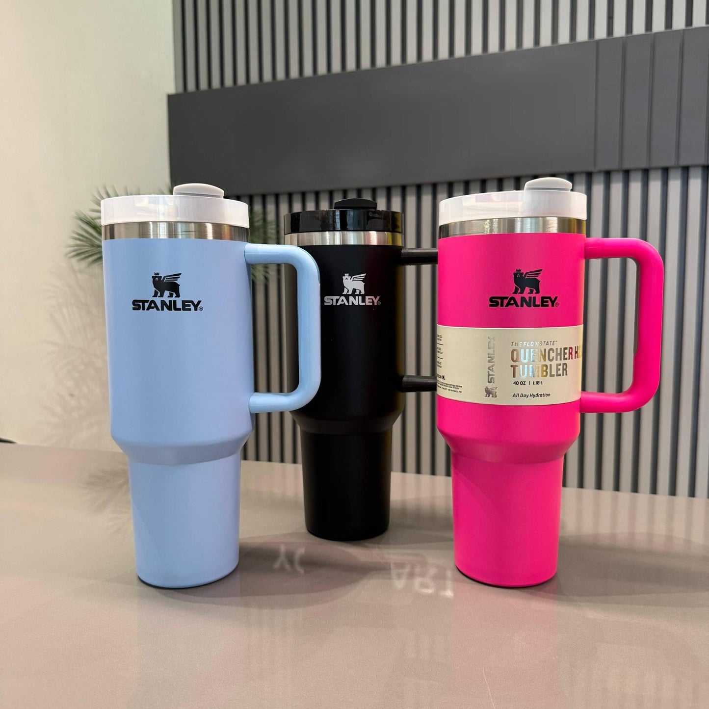 40 Oz Stainless Steel Vacuum Insulated Tumbler Mug (With Handle & Straw)
